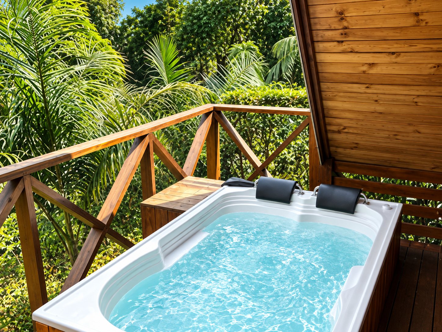 Jacuzzi en la terraza